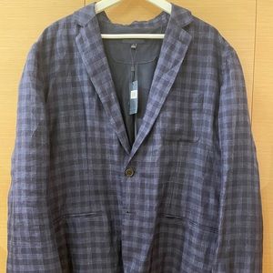 Zachary Prell Linen Plaid Sport Coat